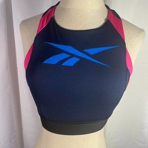 REEBOK FU2299 Workout Ready Low Impact Mesh Bralette Vector Navy ( S ) (NWT)